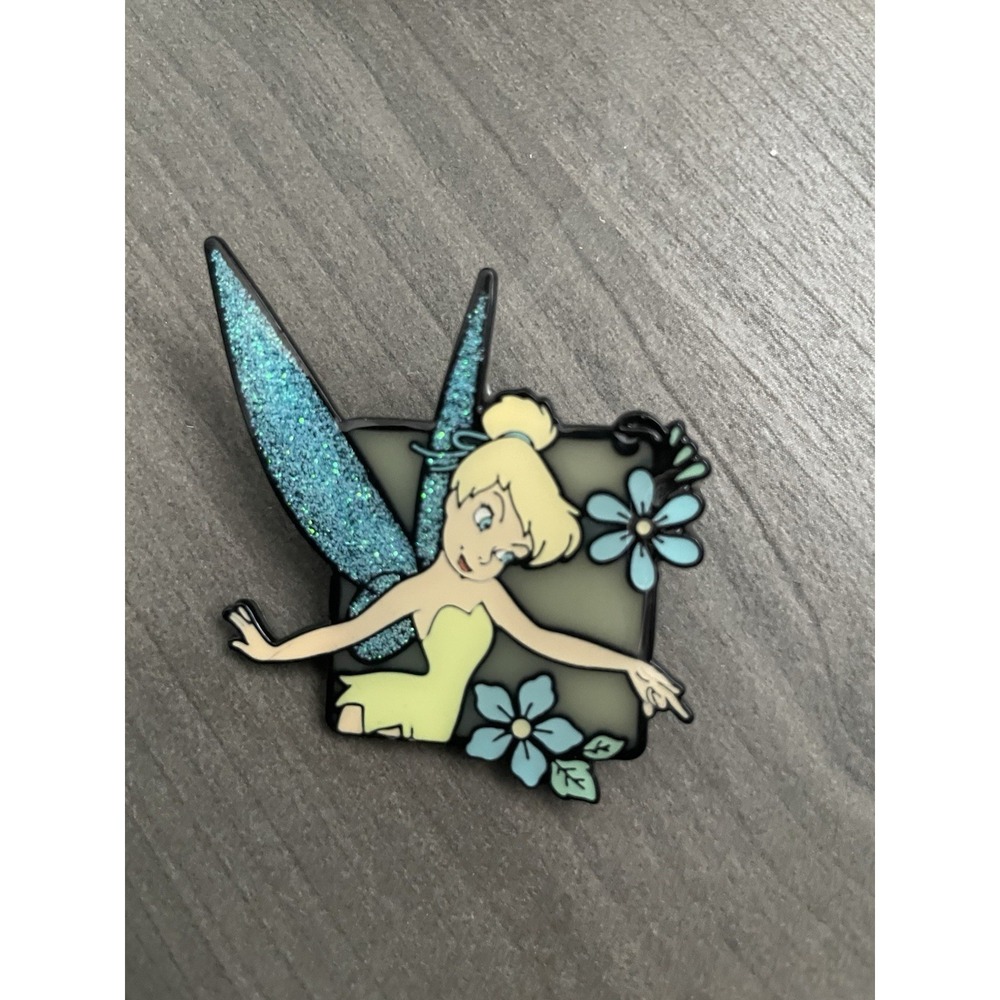 Disney Peter Pan Tinker Bell Floral Mystery pin Square- Hot Topic